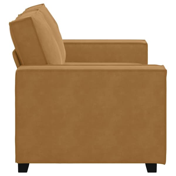 2-sitssoffa brun 160x78x84 cm sammet