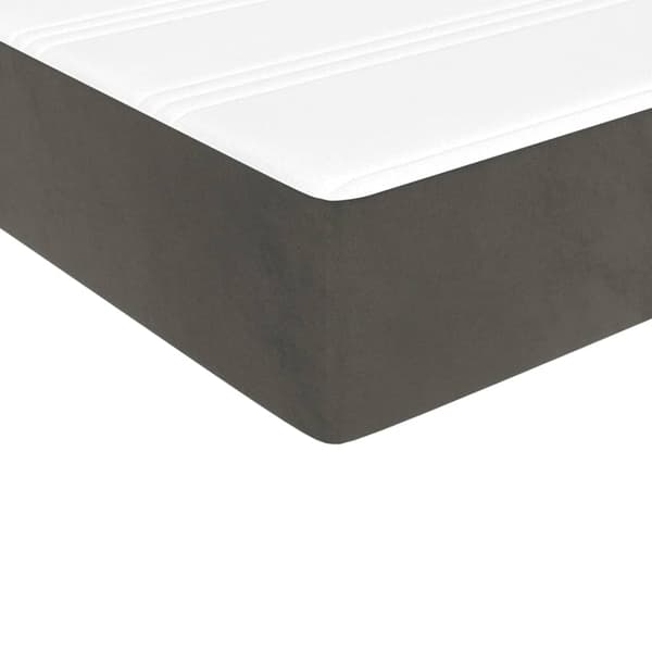 Pocketresårmadrass medium mörkgrå 140x190x20 cm sammet