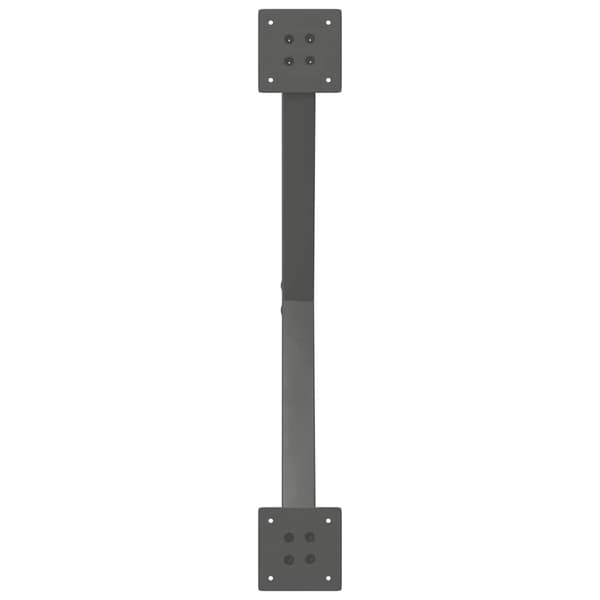 Matbordsben X-formade 2 st antracit 80x(72-73) cm stål