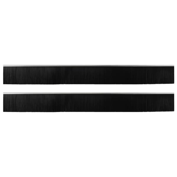 Självhäftande dörrborstlist 2 pcs Silver 100 cm