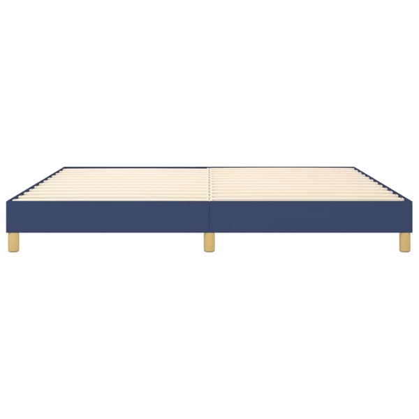 Boxspring-sängram blå 200x200 cm tyg