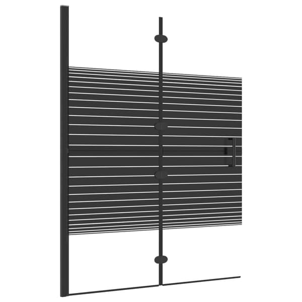 Duschvägg fällbar ESG 100x140 cm svart