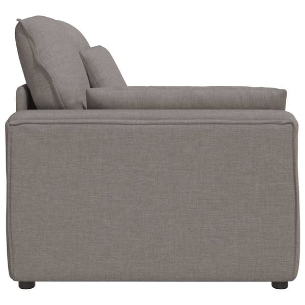 Modulär soffa armstödsändmodul med dynor Taupe 100 cm