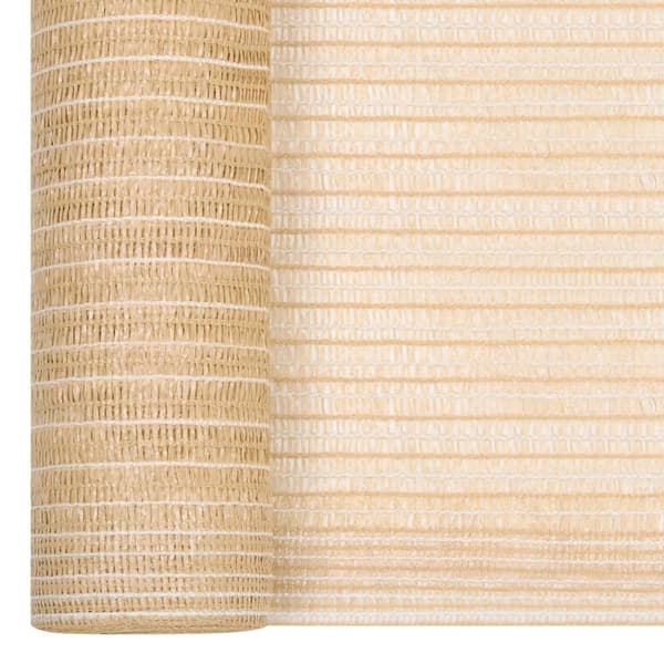 Insynsskyddsnät beige 1x25 m HDPE 150 g/m²