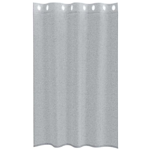 Voile Gardin 2 st Mörkgrå 175 x 140 cm Polyester