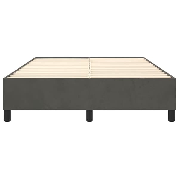 Boxspring-sängram mörkgrå 140x200 cm sammet