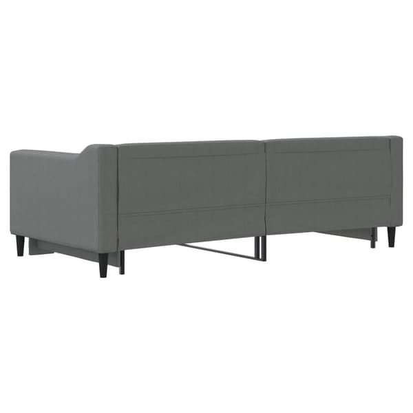 Dagbädd utdragbar mörkgrå 90x190 cm tyg