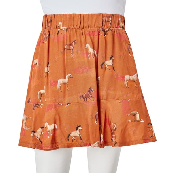 Kjol för barn konjaksbrun 116