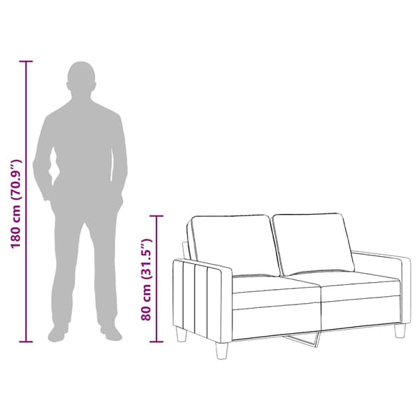 2-sitssoffa taupe 120 cm tyg