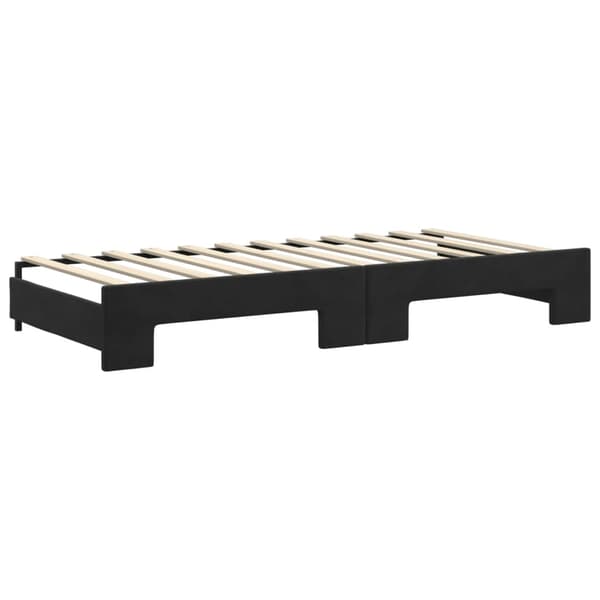 Dagbädd utdragbar svart 90x200 cm sammet