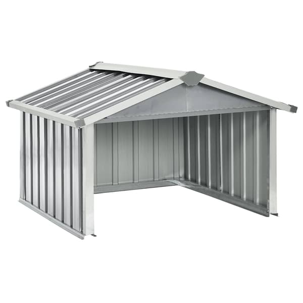 Skjul för robotgräsklippare 92x97x63 cm galvaniserat stål grå