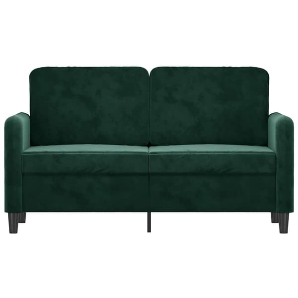Soffa 2-sits mörkgrön 120 cm sammet