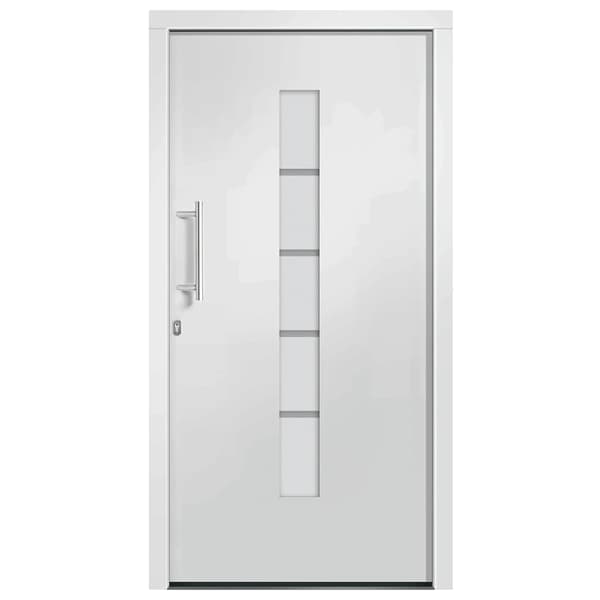 Ytterdörr aluminium och PVC vit 100x210 cm