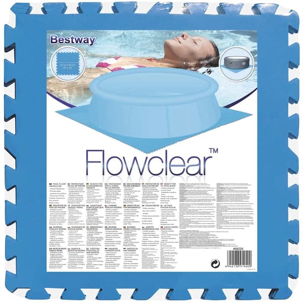 Bestway Skydd för poolgolv 8 st blå 58220