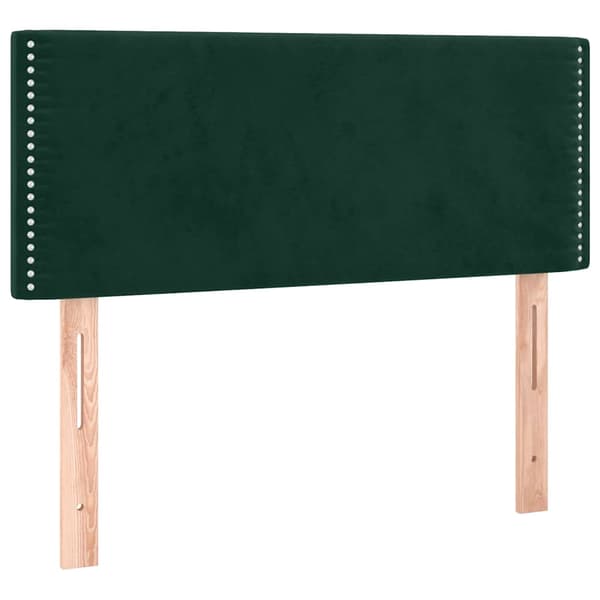 Ramsäng med madrass mörkgrön 80x200 cm sammet