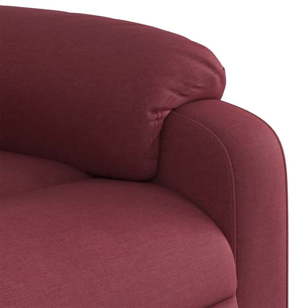 Reclinerfåtölj vinröd tyg