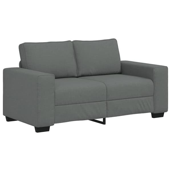 2-sitssoffa mörkgrå 160x77x82 cm tyg