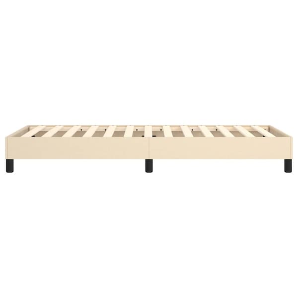 Boxspring-sängram cremefärgad 80x200 cm tyg