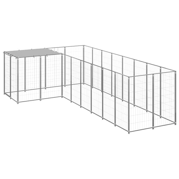 Hundgård silver 6,05 m² stål