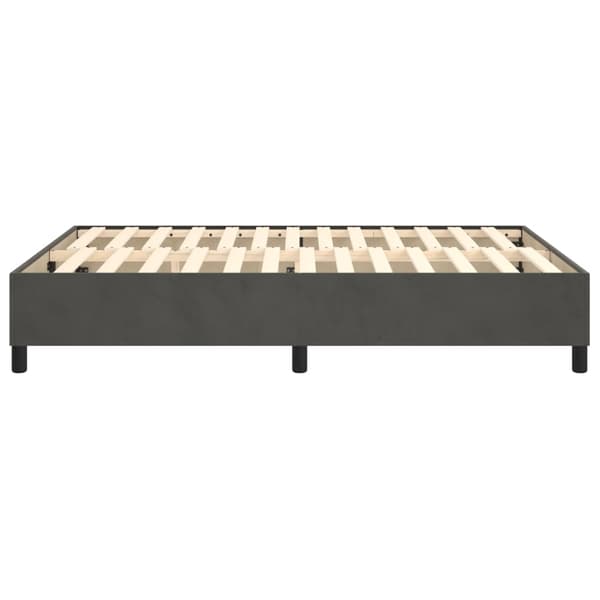 Boxspring-sängram mörkgrå 140x190 cm sammet