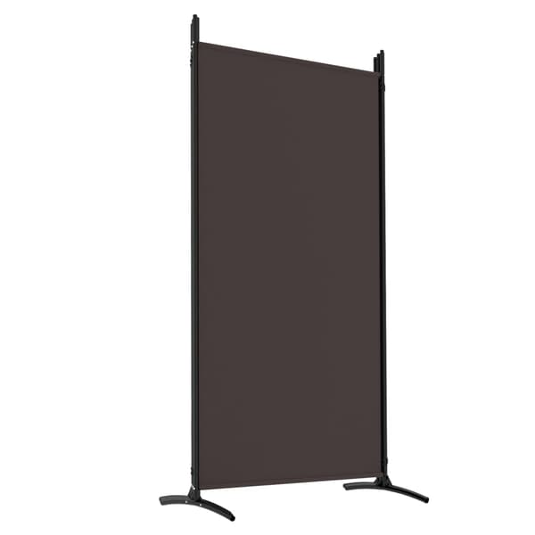 Rumsavdelare 5 paneler brun 433x180 cm tyg