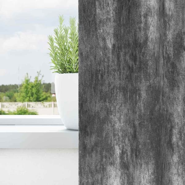 Sammetsgardiner 2 st Grå 225 x 140 cm Sammet