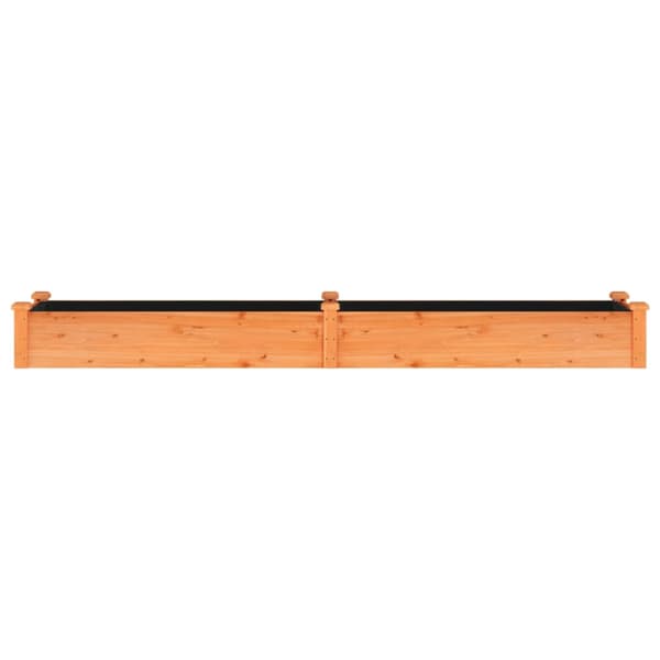 Odlingslåda med foder brun 240x45x25 cm massivt granträ