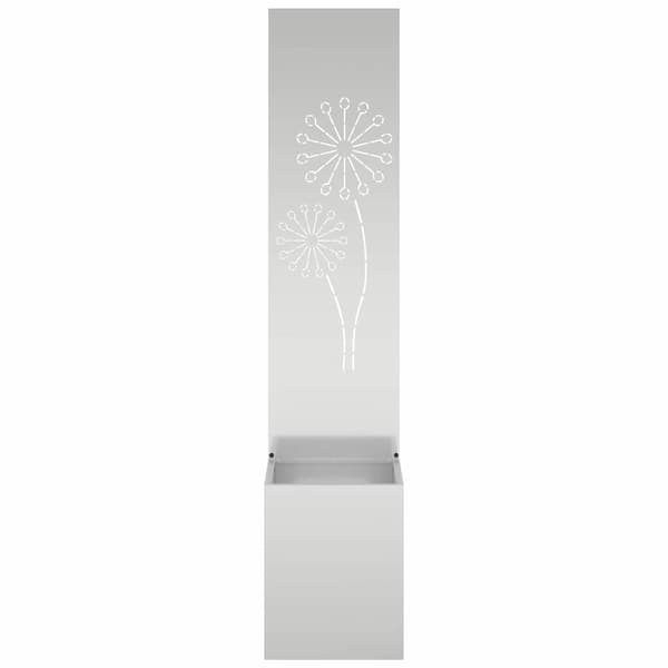 Trädgårds integritetsskärm Silver 32 x 150 cm Galvaniserat stål