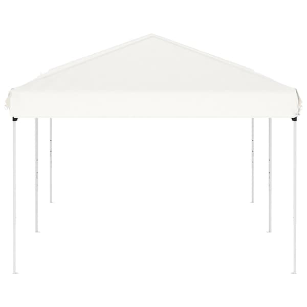 Hopfällbart partytält vit 3x6 m