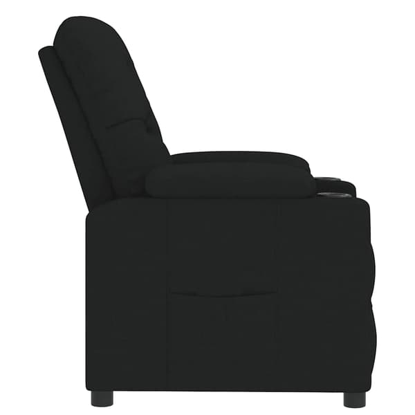 Reclinerfåtölj svart tyg