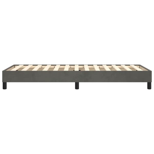 Boxspring-sängram mörkgrå 100x200 cm sammet