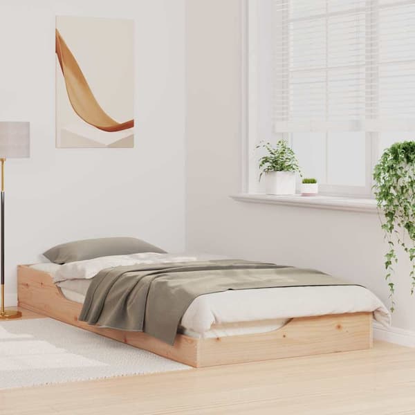 Sängram Brun 90 x 210 cm Massiv furu