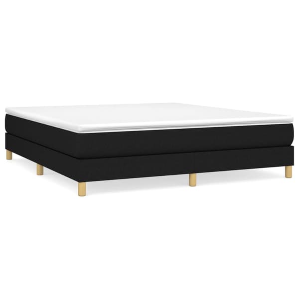 Boxspring-sängram svart 160x200 cm tyg