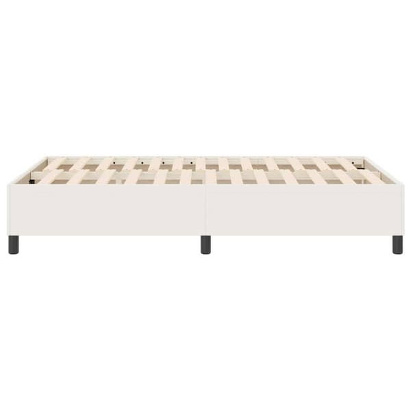 Plattform sängram Kräm 120 x 190 cm Kordread tyg