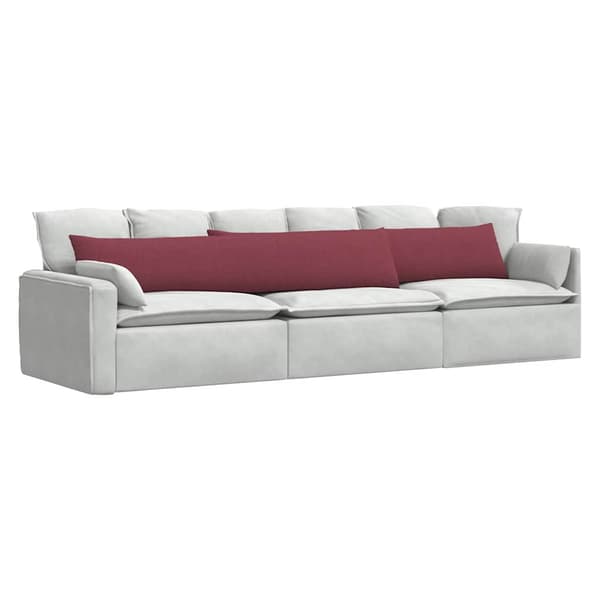 Sofakuddar 2 pcs Vinröd 200 x 40 cm tyg