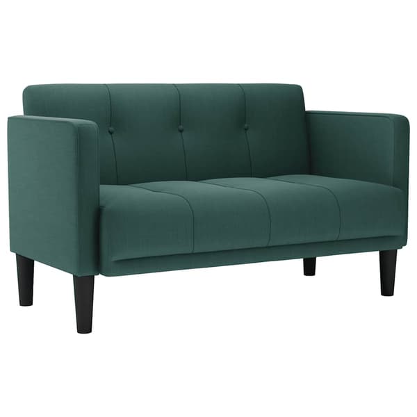 Loveseat soffa mörkgrön 111 cm tyg