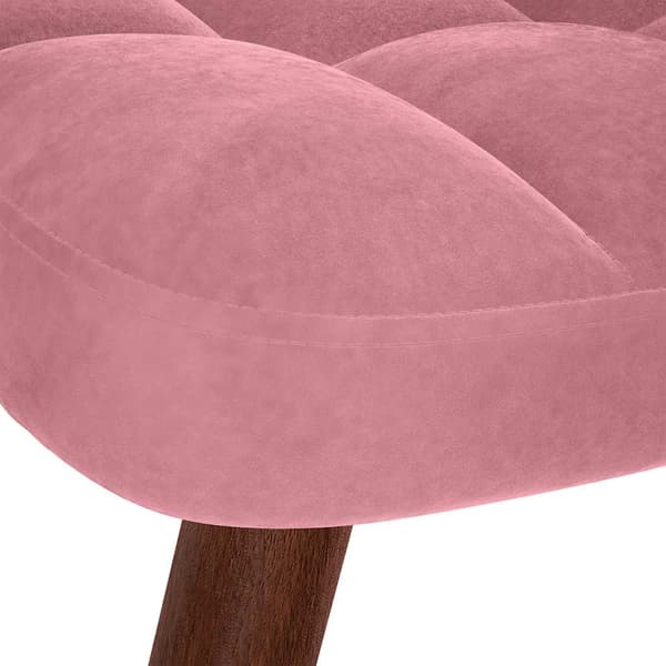 Gungstol med pall rosa sammet