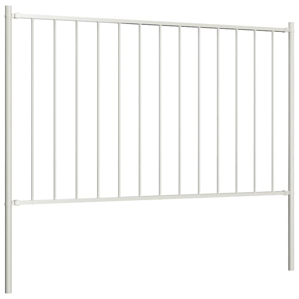Staketpanel Woerden med stolpar stål 1,7x1 m vit