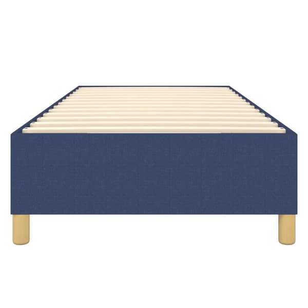Boxspring-sängram blå 90x190 cm tyg