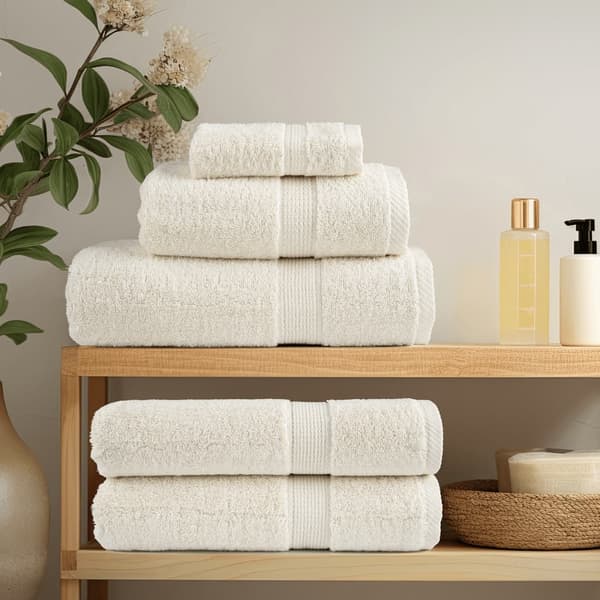 Premium handdukar 6 st SOLUND gräddvit 600 gsm