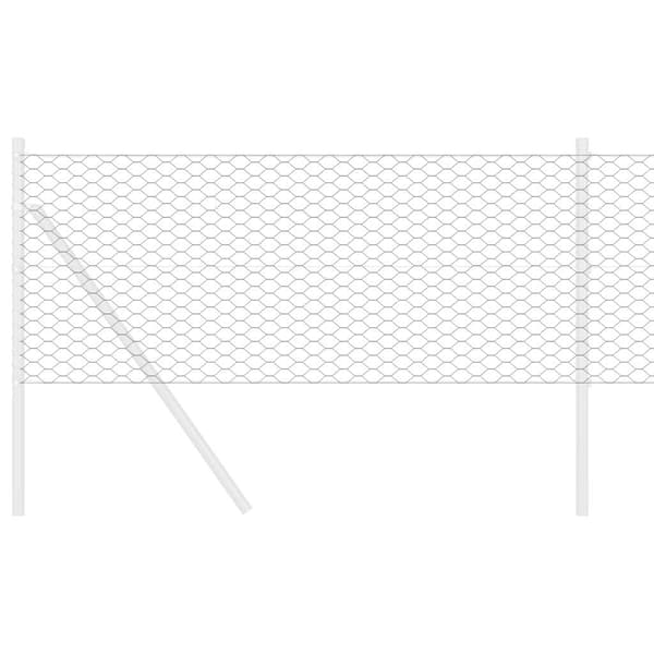 Hexagonstängsel Grå 0,5 x 50 m PVC