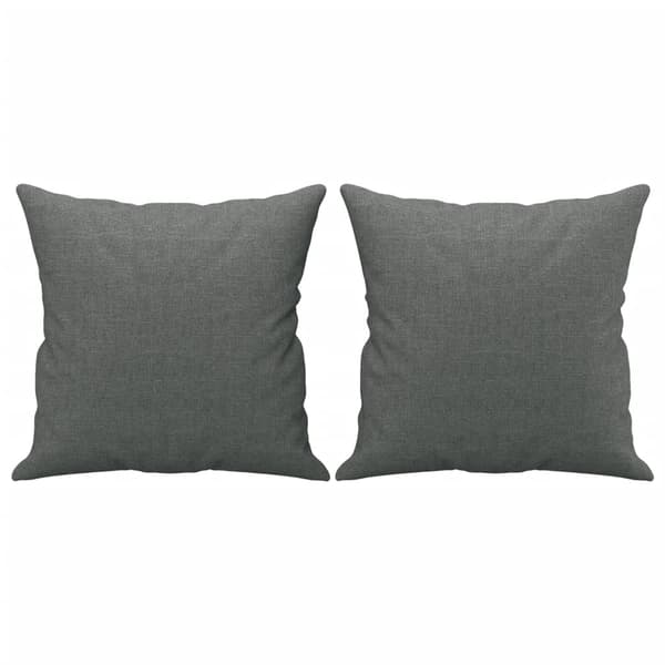2-sits soffa med prydnadskuddar mörkgrå 140 cm tyg