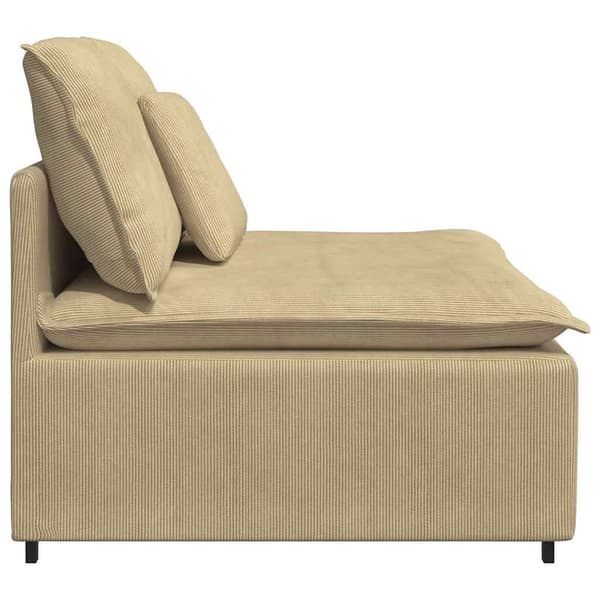 Modulär mittmodul för soffa med dynor grågrön 100 cm