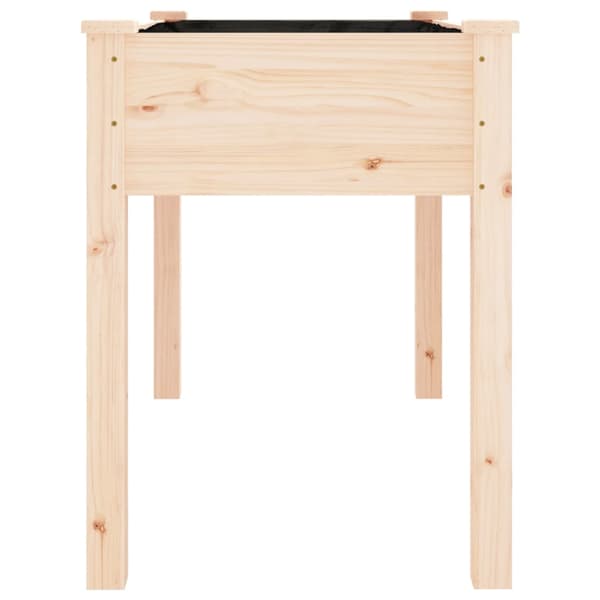 Odlingslåda med foder 118x59x76 cm massivt granträ