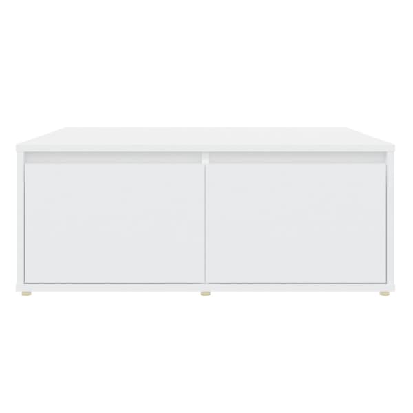 Soffbord vit 80x80x31 cm konstruerat trä