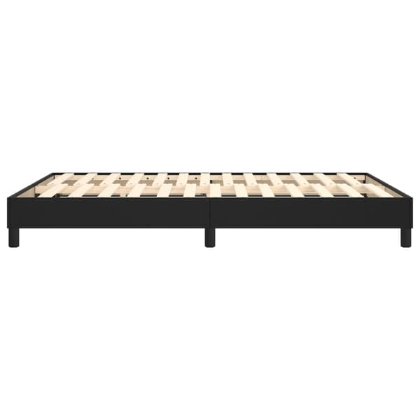 Boxspring-sängram svart 140x200 cm konstläder