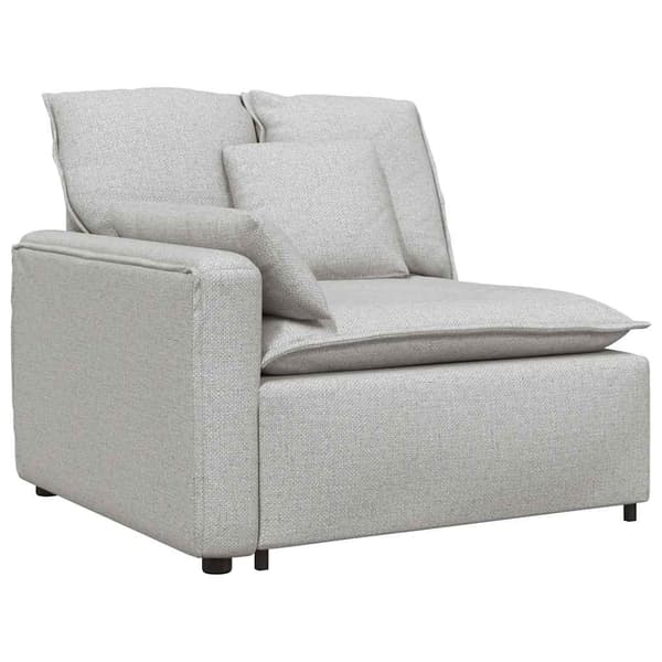 Modulär soffa armstödsändmodul med dynor molngrå 100 cm