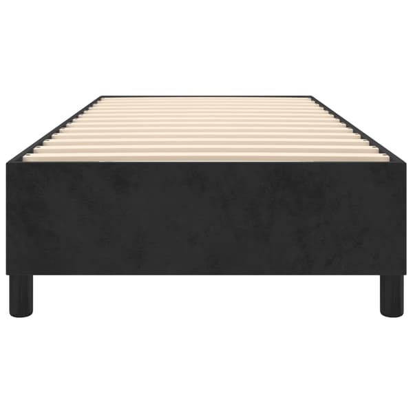 Boxspring-sängram svart 80x200 cm sammet