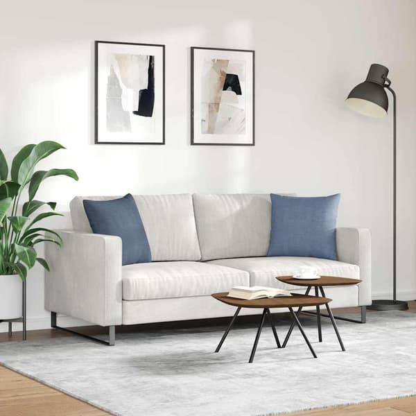 Sofakuddar 2 pcs Blå 45 x 45 cm Kordread tyg