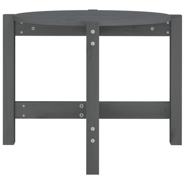 Soffbord grå Ø 62,5x45 cm massivt furu